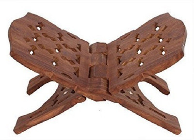 

GREENTOUCH 1 Compartments Wooden Wooden Hand Carved Holy Book Stand(Brown)