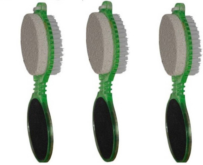 

Bruzone 4in1 Pedicure Paddle Brush with Pumice Stone Cleanse Scrub Buff Foot Scrubber Pack Of 3