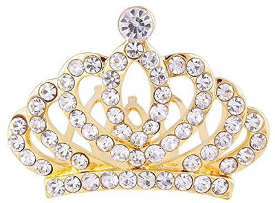 

Sanjog Little Pincess Crystals Birthday Crown comb Tiara For Kids/Girls Hair Pin(Gold)