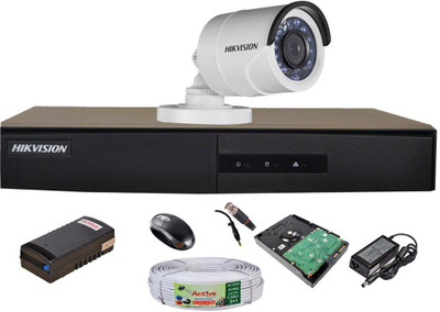 

Hik Vision HDTVI Full Combo, DS-2CE16COT-IRPF Bullet Camera 1Pcs + Active Cable + 1TB HDD + E1 DVR 4 Channel Home Security Camera(1 TB)