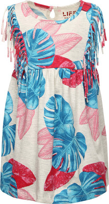 

Life by shoppers Stop Girls Midi/Knee Length Casual Dress(Multicolor, Sleeveless