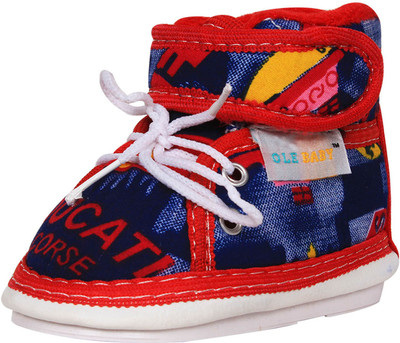 

Ole Baby Boys & Girls Velcro Casual Boots(Red