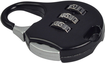 PH Artistic 3 Digit Re-settable Code Number Combination Suitcase Bag Padlock(Black)