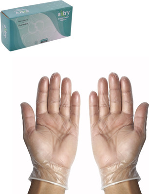

Axtry Small Size Disposable Powder Free Vinyl Examination Gloves(Pack of 100)