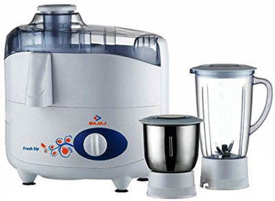 

Bajaj 410160 450 W Juicer Mixer Grinder(Black, White, 2 Jars)