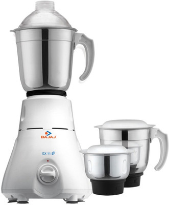 

Bajaj 410033 600 W Mixer Grinder(Black, White, 3 Jars)