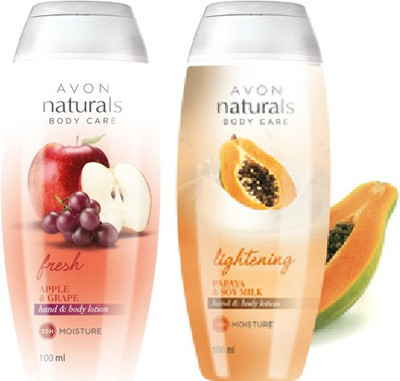

Avon Anew Naturals Papaya-Soy Milk & Grape Lotion (combo set)(200 ml)