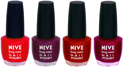 

Nive Colour Blast Nail Lacquer Red,Purple,Red,Pink,(Pack of 4)