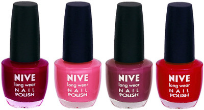 

Nive Colour Blast Nail Lacquer Pink,Pink,Purple,Red,(Pack of 4)