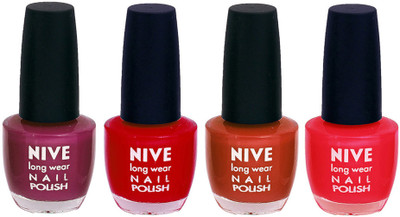 

Nive Colour Blast Nail Lacquer Purple,Red,Brown,Red,(Pack of 4)