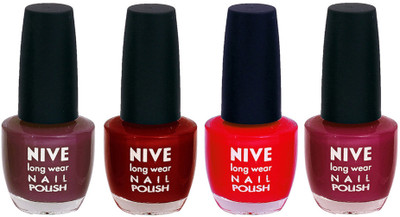 

Nive Colour Blast Nail Lacquer Purple,Red,Red,Pink,(Pack of 4)