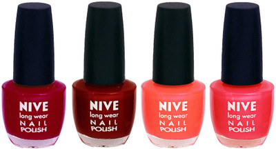 

Nive Colour Blast Nail Lacquer Pink,Red,Orange,Pink,(Pack of 4)