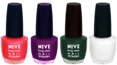 

Nive Colour Blast Nail Lacquer Pink,Purple,Green,White,(Pack of 4)