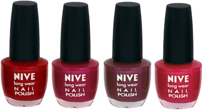 Nive Colour Blast Nail Lacquer (Set of 4 Nail Polish) Pink,Pink,Purple,Pink,(Pack of 4)