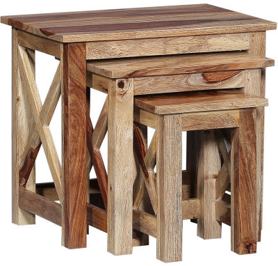 

Ringabell Solid Wood Nesting Table(Finish Color - Natural, Set of - 3)