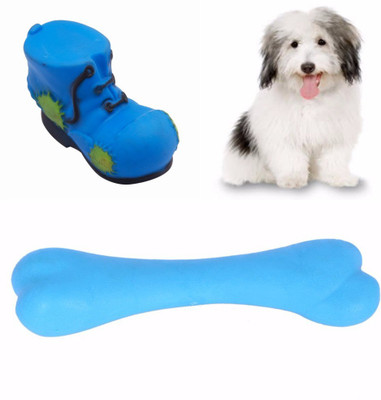 

SRI High Quality Natural Rubber Cute Colorfull Squeaky Shoe Toy With Bone Toy For Puppy - Small Rubber Squeaky Toy For Dog