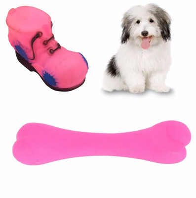 

SRI High Quality Natural Rubber Cute Colorfull Squeaky Shoe Toy With Bone Toy For Puppy - Small Rubber Squeaky Toy For Dog