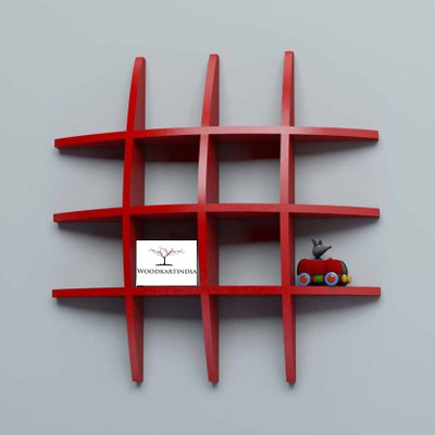

Woodkartindia MDF Wall Shelf(Number of Shelves - 12, Red)