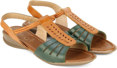 

Catwalk Women Brown Green Flats