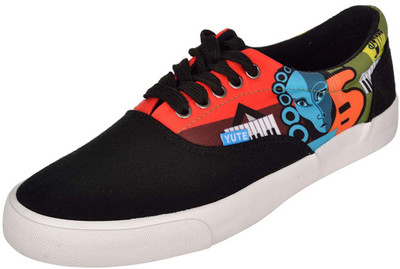 

YUTE VB Vibes Canvas Shoes For Men(Black
