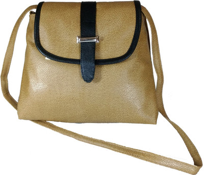 

Chalissa Girls Casual Brown, Black PU Sling Bag, Black;brown