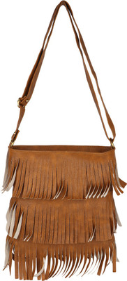 

Radhe Collection Women Casual Brown PU Sling Bag