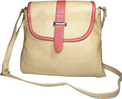 

Chalissa Girls Casual Beige, Red PU Sling Bag