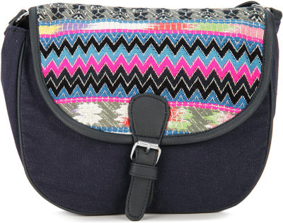 

People Women Casual Multicolor Cotton Sling Bag