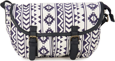 

People Women Casual Blue Canvas Sling Bag