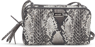 

Nine West Women Casual White, Brown Sling Bag, Brown;white