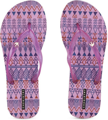 

Chemistry Printed Flip Flops, Purple