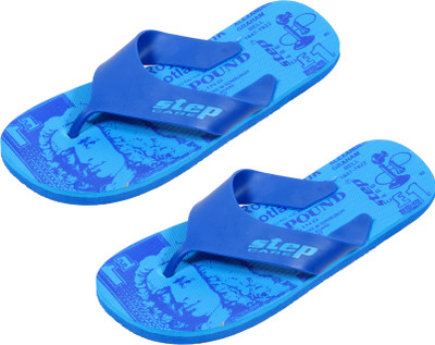 

Indistar Flip Flops, Printed blue