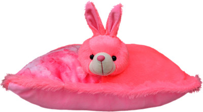 

Funtastik Pink Cute Bunny Pillow Cum Soft Teddy Toy - 45 cm(Pink)