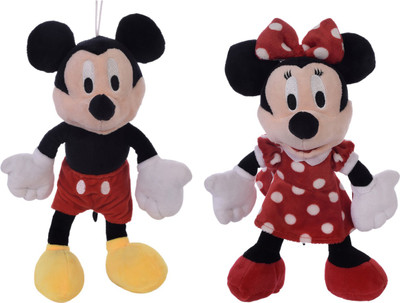 Aarushi Soft toy mickey mouse and minnie mouse - 29 cm(Multicolor)