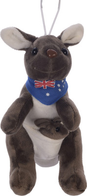 Aarushi Soft toy grey kangaroo - 19 cm(Grey)