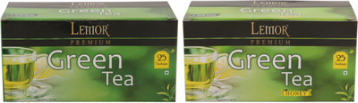 

Lemor Lemor Premium Green Tea with Honey Green Tea - Pack of 2 (Each pack contains 25 Tea Bags) Honey Green Tea Bags Box(50 Sachets)