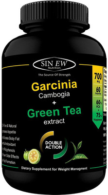 

Sinew Nutrition Green Tea and Garcinia Cambogia Extract 700 mg (60 Pure Veg Capsules), 100 % Pure & Natural Weight Management & Appetite Suppressant Supplement(700 mg)