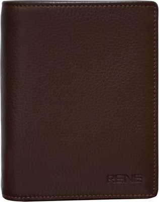 

Rene Men Brown Genuine Leather Wallet(9 Card Slots)