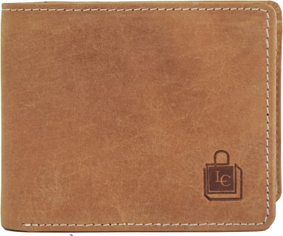 Le Craf Men Tan Genuine Leather Wallet(4 Card Slots)