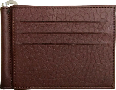 

Garri Men Brown Artificial Leather Money Clip(7 Card Slots)