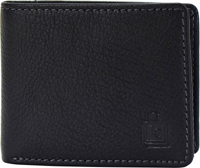 

Le Craf Men Black Genuine Leather Wallet(4 Card Slots), Black-04