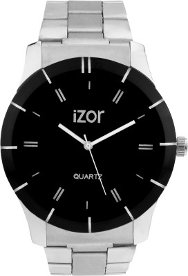 iZor Silver With Black Dial Analog Watch  - For Men   Watches  (iZor)