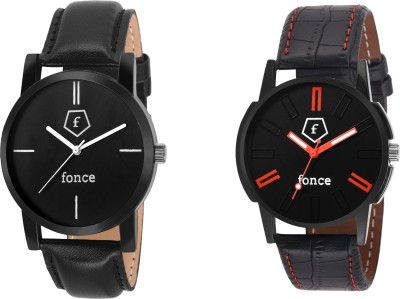 Fonce BLACK COLOUR DIAL WATCH Watch  - For Boys   Watches  (Fonce)