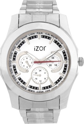 iZor Silver With White Dial Analog Watch  - For Men   Watches  (iZor)