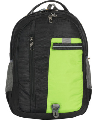 

Good Friend Casual Waterproof Backpack(Black, Green, 18 inch)