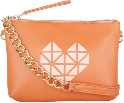 

FIZZA Women's Odd Heart cutout Mini Sling, Tan Brown Sling Bag(Tan Brown, 7 inch)