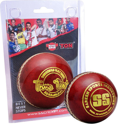 

SS True Test Cricket Leather Ball(Pack of 2, Red)