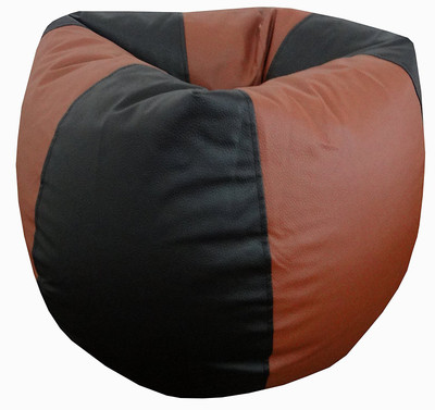

PearlyKraft XXL Teardrop Bean Bag Cover (Without Beans)(Black, Tan)