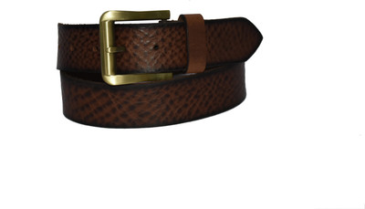 

Pellezzari Men Casual Tan Genuine Leather Belt