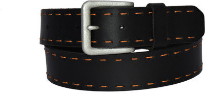 

Pellezzari Men Casual Black Genuine Leather Belt